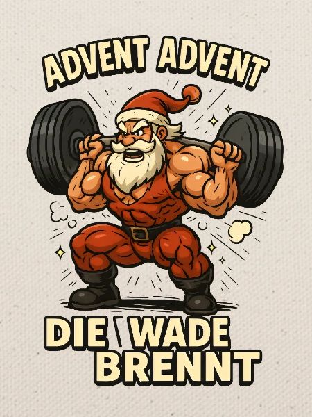 Advent die Wade brennt Weihnachts Mann