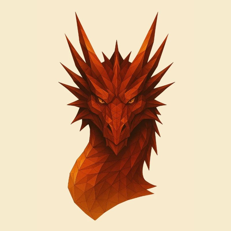 Flaming Lowpoly Dragon