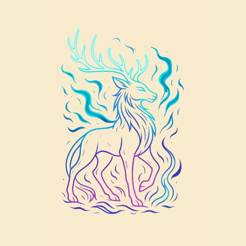 Neon Dragon's Line in Gradient