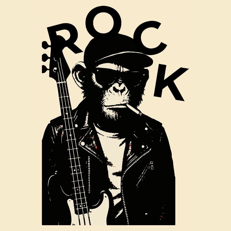 Monkey Biker Rockgitarrist