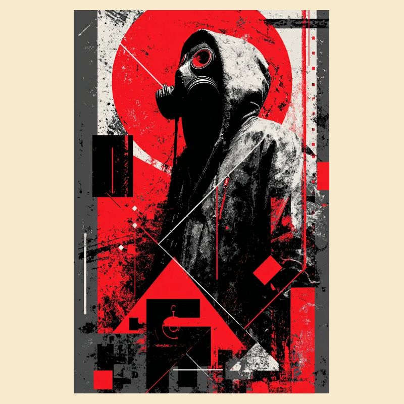 Le masque à gaz dans la dystopie du graffiti
