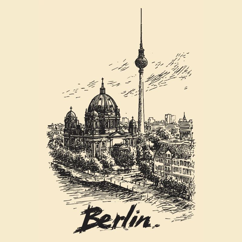 Berliner Skyline Silhouette