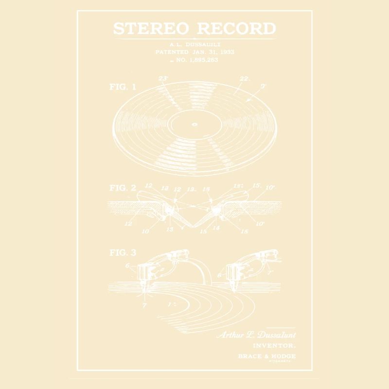 Schéma stéréo vinyle vintage