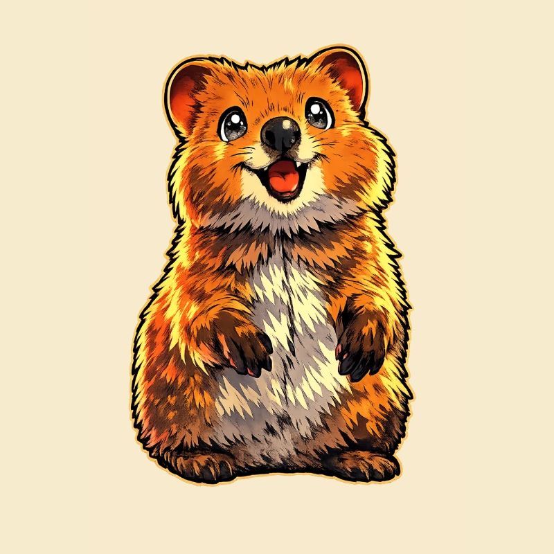 Fröhliche Kapibara Illustration