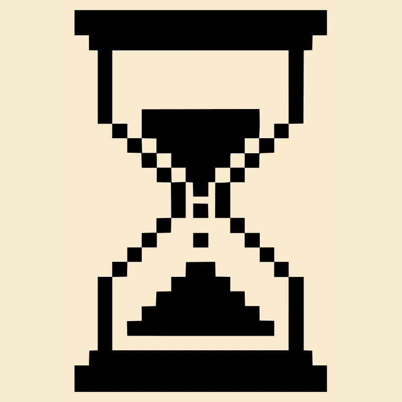 Pixel Hourglass Loading Icon
