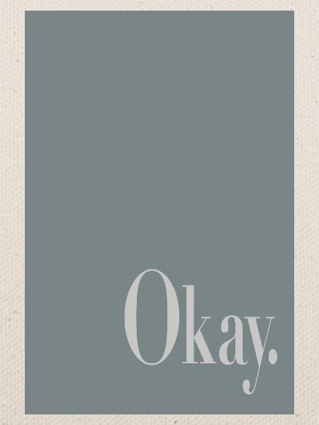 Modernes Minimal Poster – Okay