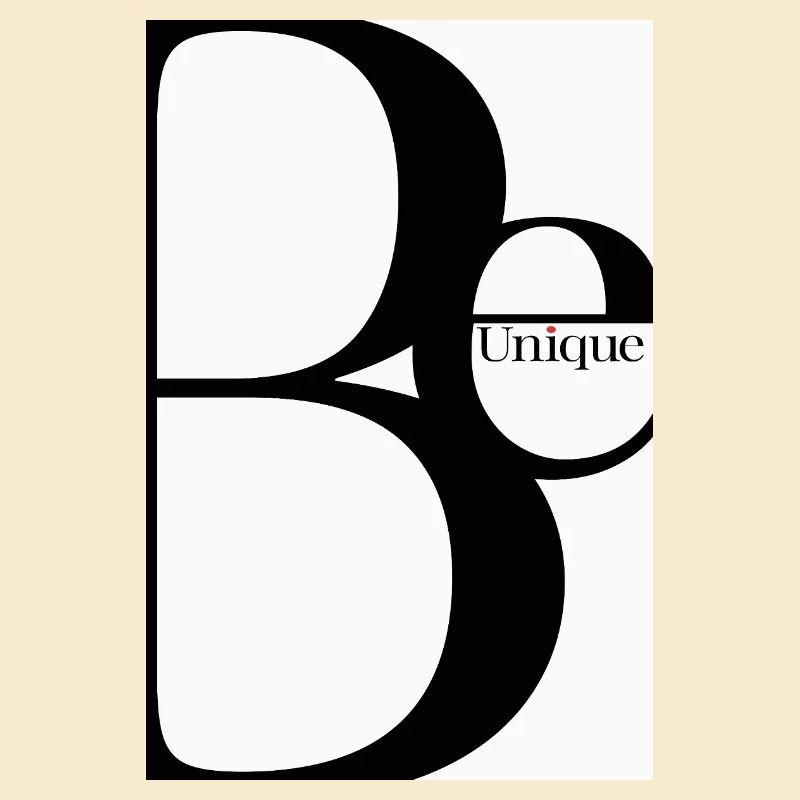 Soyez unique – Conception typographique minimaliste