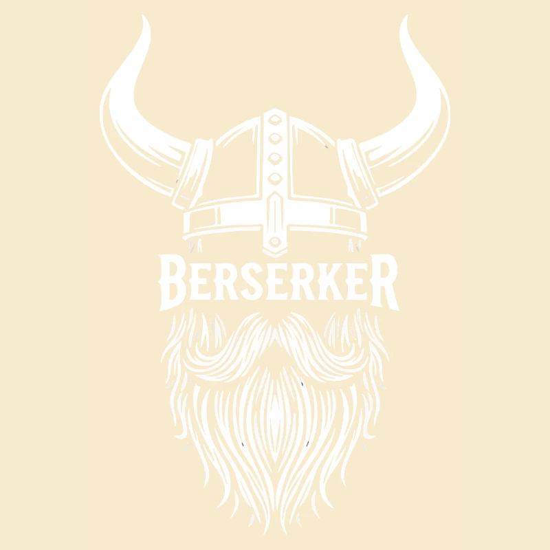 Wikinger-Berserker-Hornhelm-Bart-Maskottchen