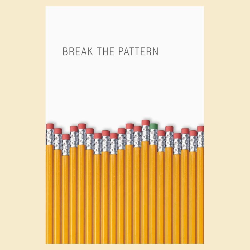 Break the Pattern Minimalist Statement Design