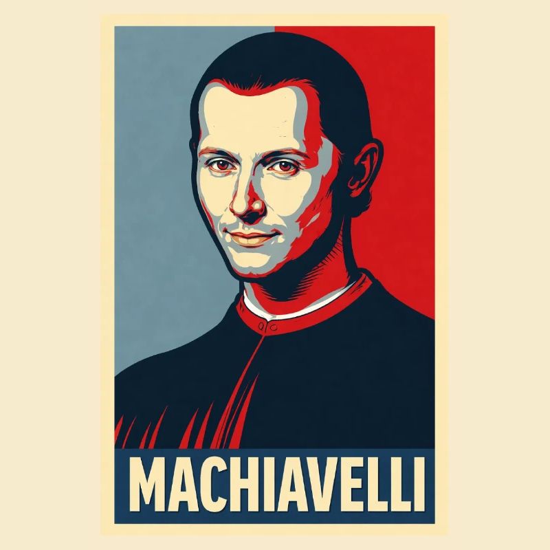 Machiavelli Pop-Art-Porträt