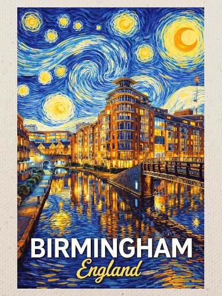 Birmingham England Sternennacht