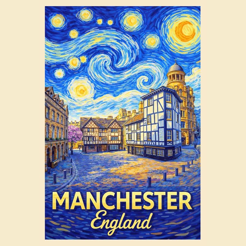 Manchester Angleterre Silhouette nuageuse