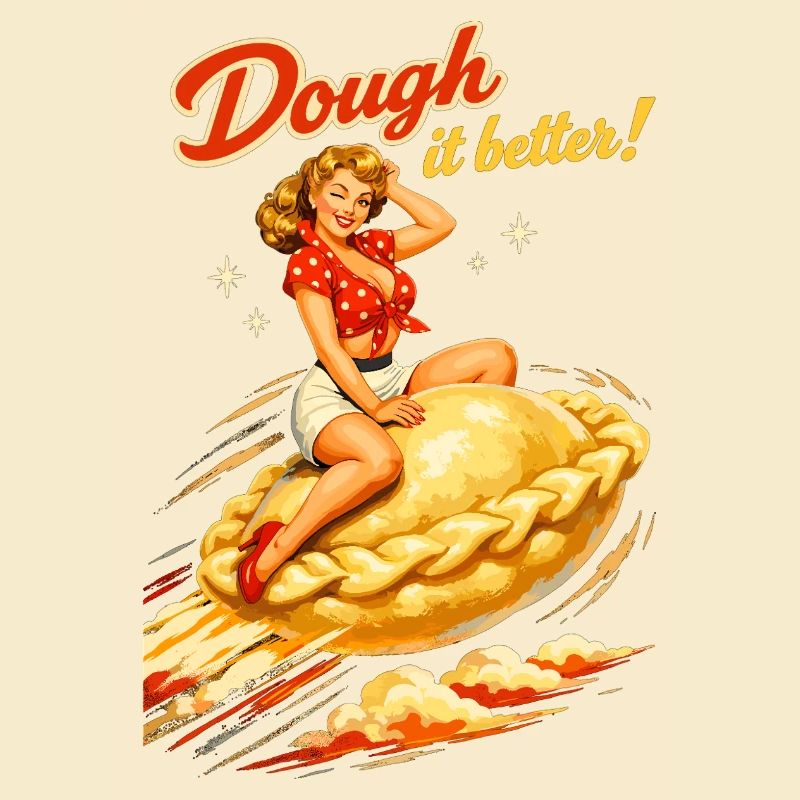 Pelmeni Pin-Up: Dough it better! Retro Graphics