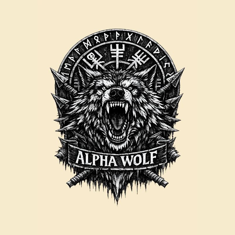 Alpha Wolf Runenwappen