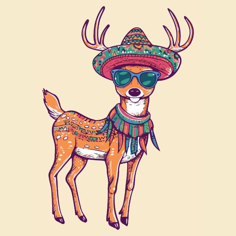 Sombrero comique comique de cerf