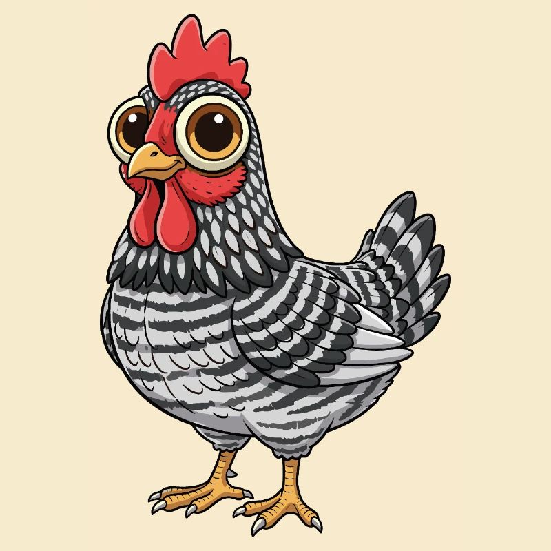 Funny Amrock - Chicken with Stripe Pattern
