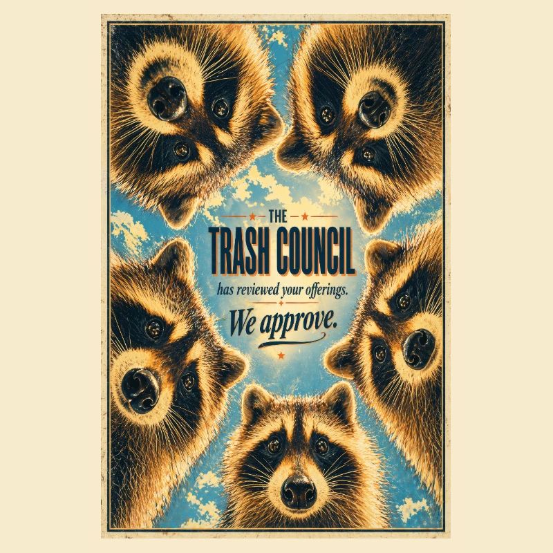Plakat des Waschbärenrats