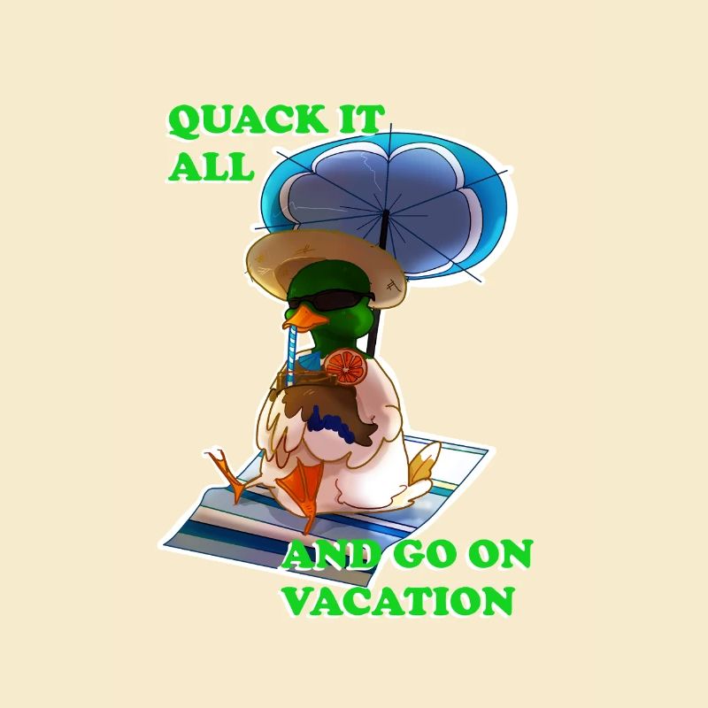 Funny Duck Theme for Summer (Green)