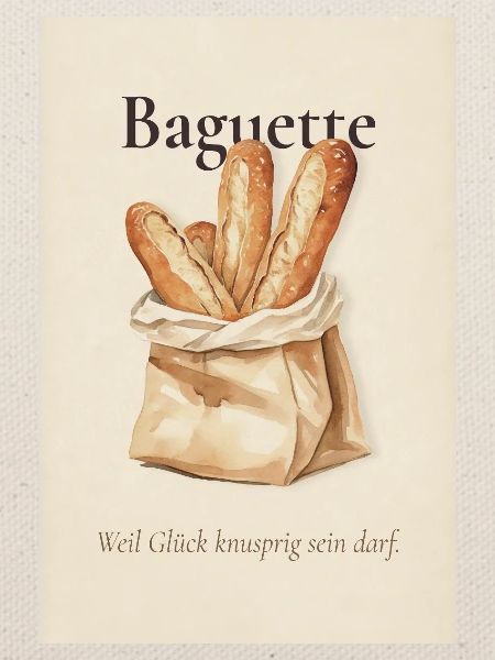 Baguette Weil Glück Knusprig Sein Darf