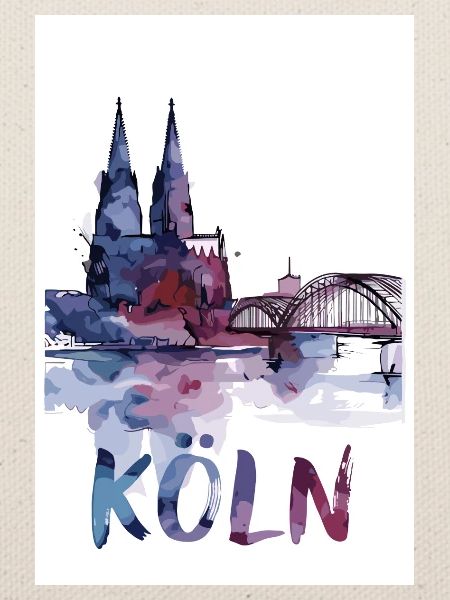 Köln Poster Aquarell