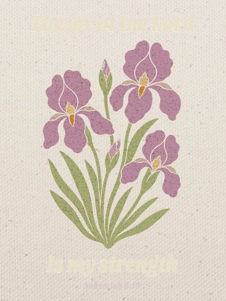 Die Freude des Herrn – Iris-Blumendesign