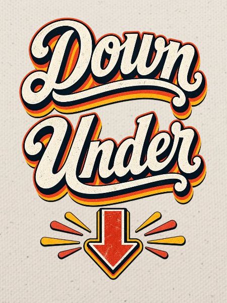 Down Under Retro Arrow Design
