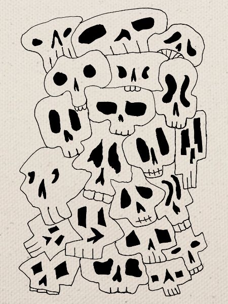 Skulls (Black Outlines)