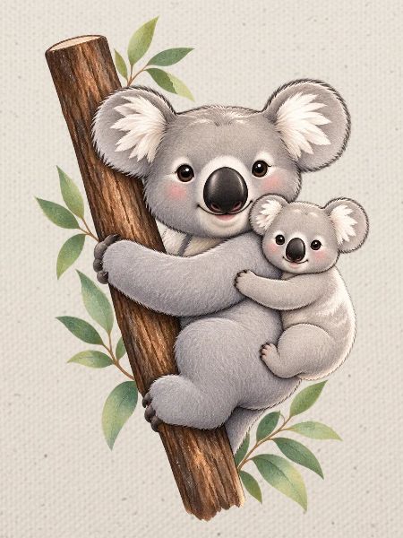 Koala und ihr Kalb