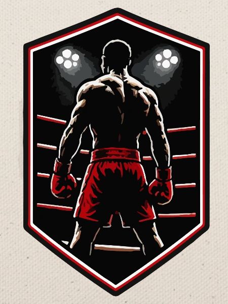 Kämpfer im Ring: Silhouette