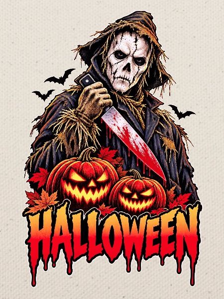 Halloween Scarecrow Retro-Horror