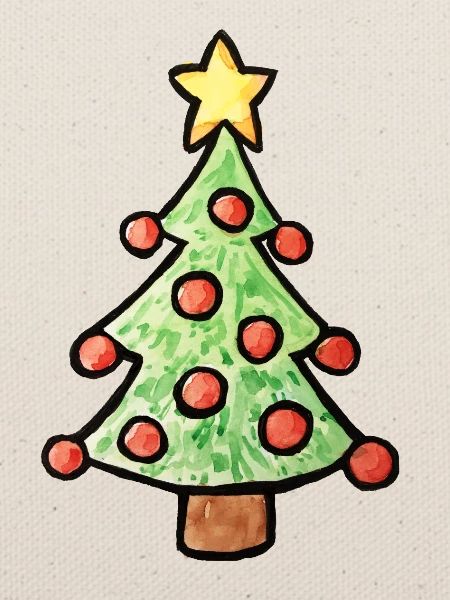 Verspielter Weihnachtsbaum