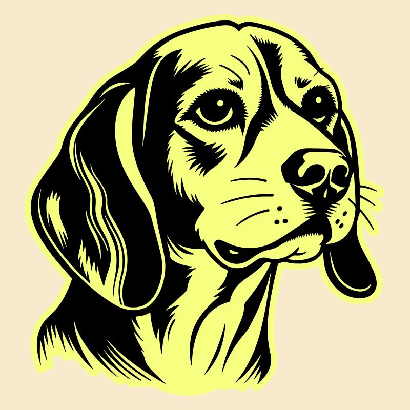 Tête de chien Beagle