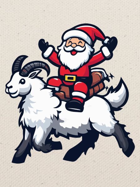 Bergziege Weihnachtsmann