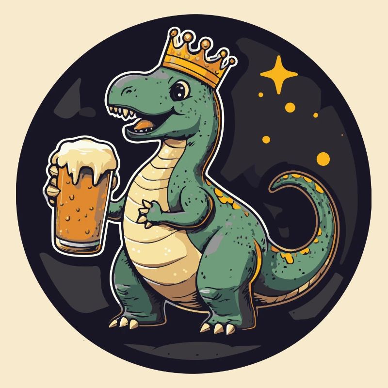 Dinosaurier brontosaurus Bier Comic