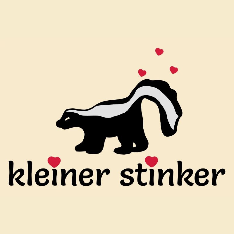 kleines Stinktier mit herzen