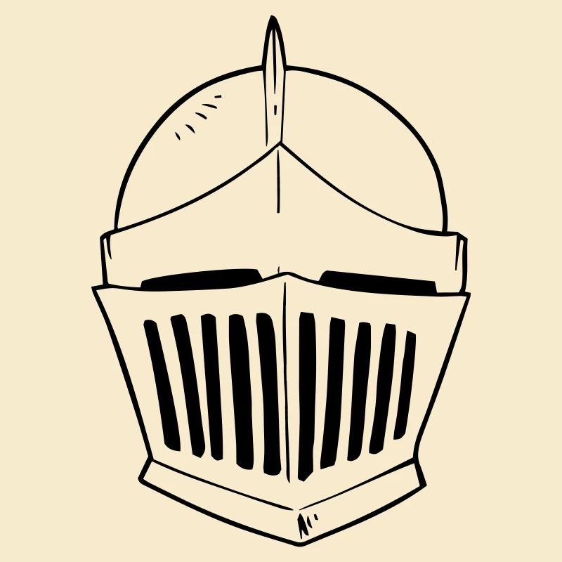 Knights plate armor helmet