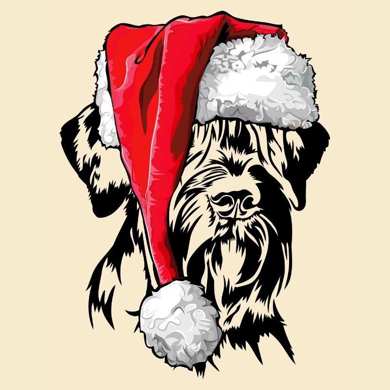 Père Noël géant Schnauzer chiens de Noël Wilsigns