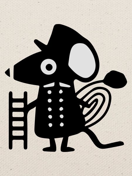 Maus als Schornsteinfeger
