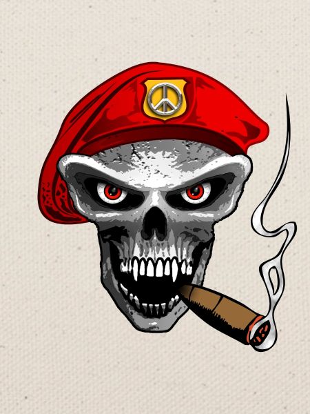 peace army skull