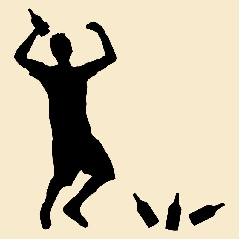 Mann Bierflaschen