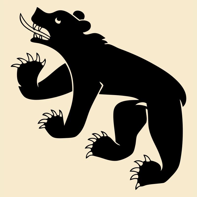 dessin d'un ours symbole drapeau de Berne Suisse