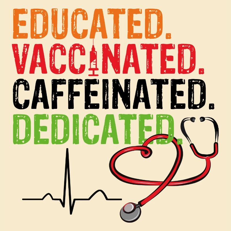 Educated Vaccinated Caffeinated Dedicated Impfung