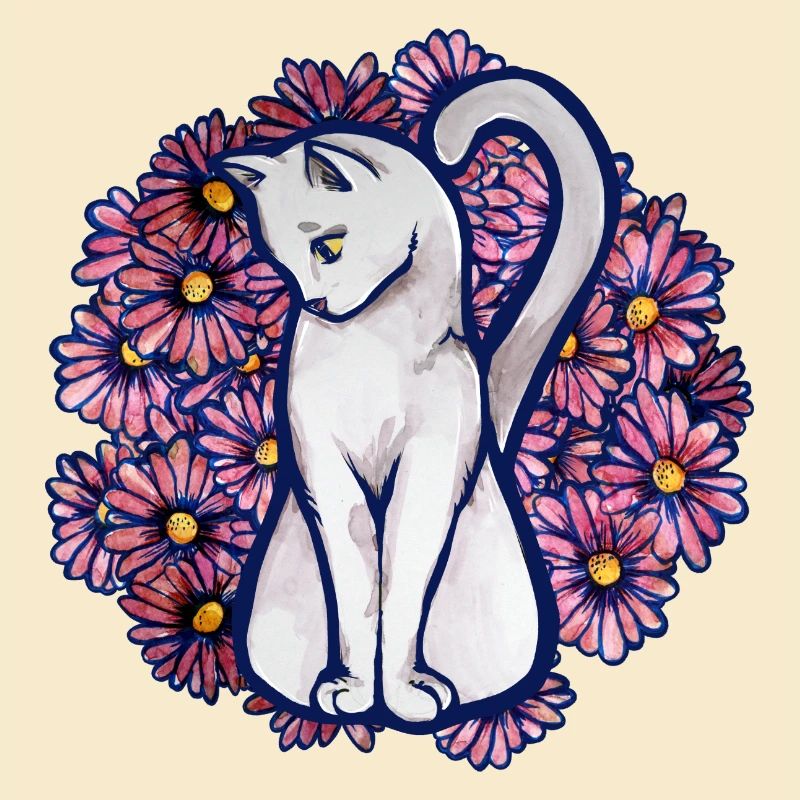 Blume Gänseblümchen Katze