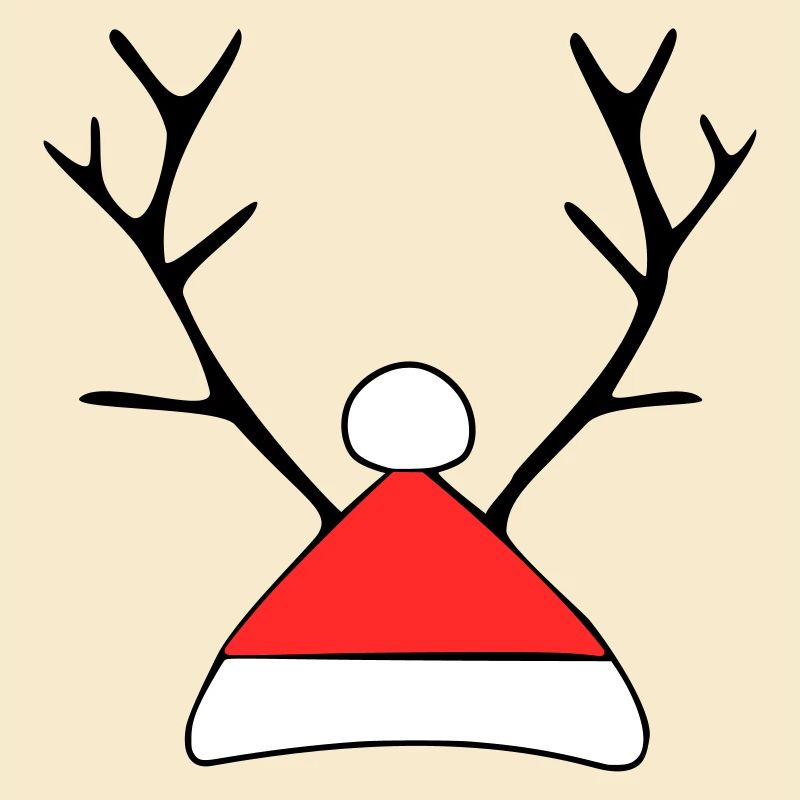 Weihnachtsmütze mit Geweih