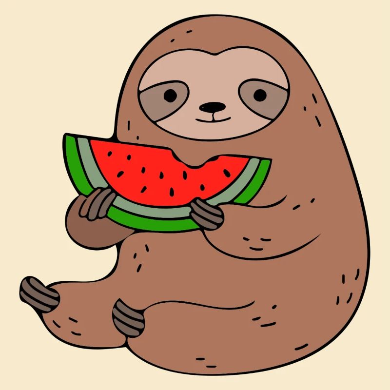 Faultier-Wassermelonen-Sommer