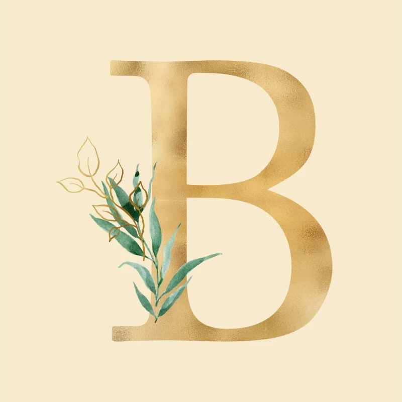 Customizable Monogram B Botany