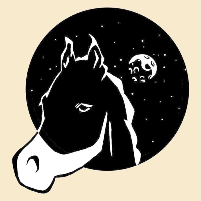 Pferd mit dem Mond