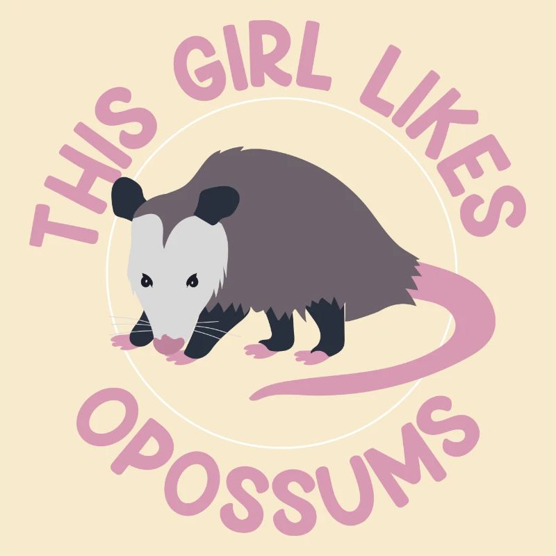 Mädchen mag süße Opossums ironisches Sprichwort