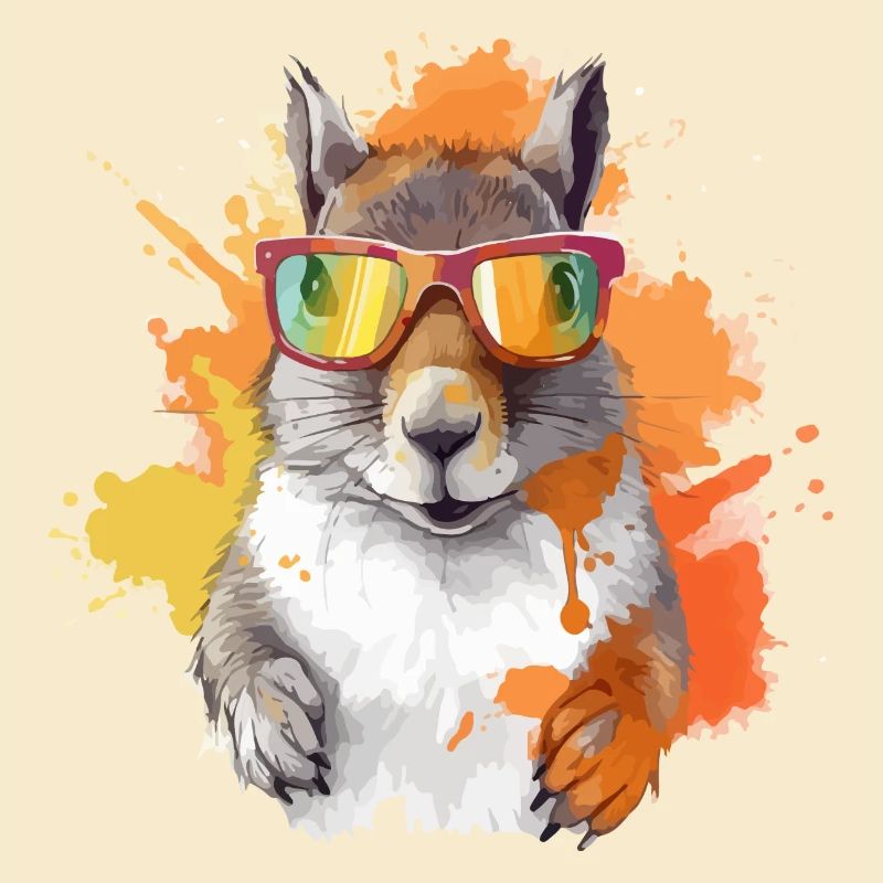 Tom, das Eichhörnchen mit Brille