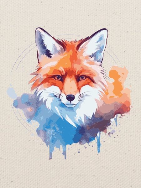 Aquarell Fuchs, Fuchs